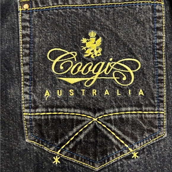 Coogi Australia Vintage Mens Rare. Blue Jeans W38 L34 Embroidered Logo Patch 90s - Picture 7 of 9